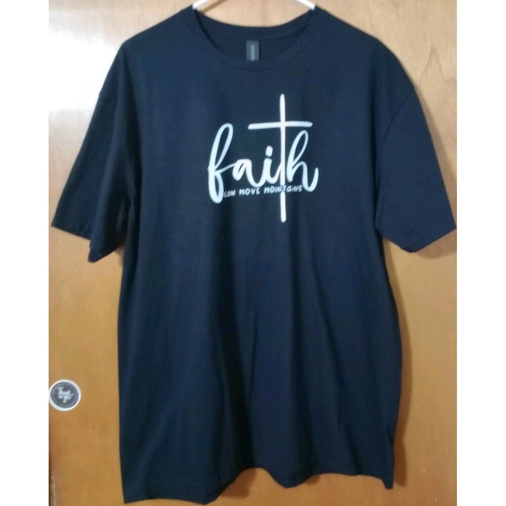 Men's SS T-Shirt Graphic Inspirational Quote Black  Sz XL Gildan Softstyle Tee